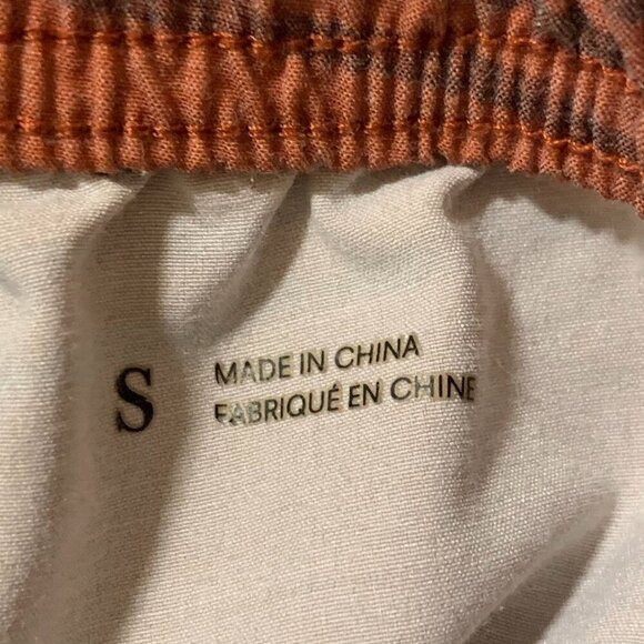 Prana men's  Metric E-Waist Red Clay Stripe 1969451 Boardshort Size S - Picture 7 of 13